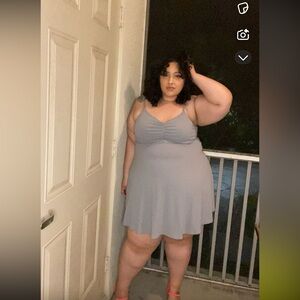 Asoph Pale Blue Mini Dress